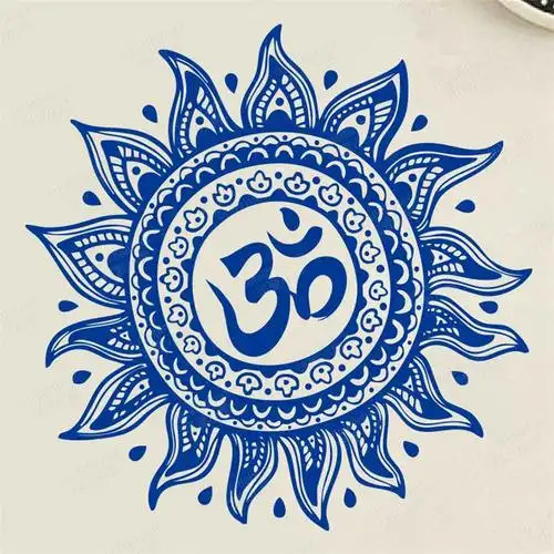 墙纸贴画 玄关_瑜伽馆曼陀罗花瑜伽符号装饰贴纸玄关贴画壁画壁纸卧室