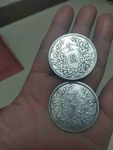 最近收了两块银元,洗干净后成这颜色了,求大师评论.