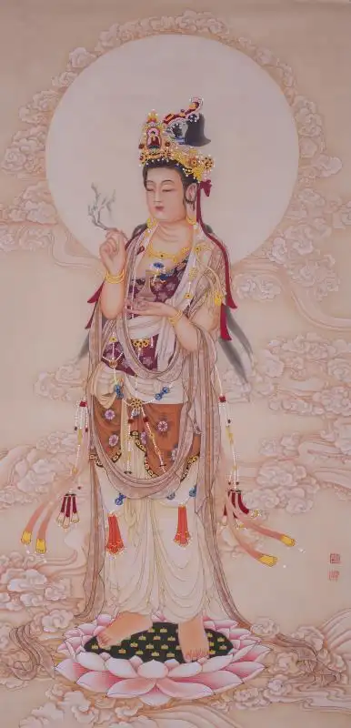 丝绢上的东方美神走进车陂社区黄琳清画展将开幕