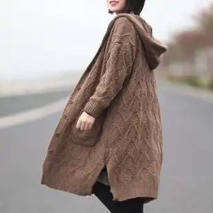 文艺毛衣外套加厚