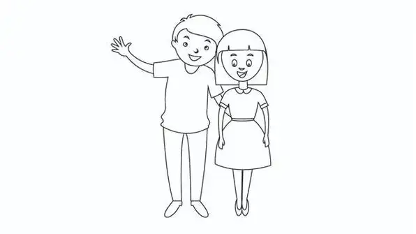 爸爸妈妈简笔画怎么画