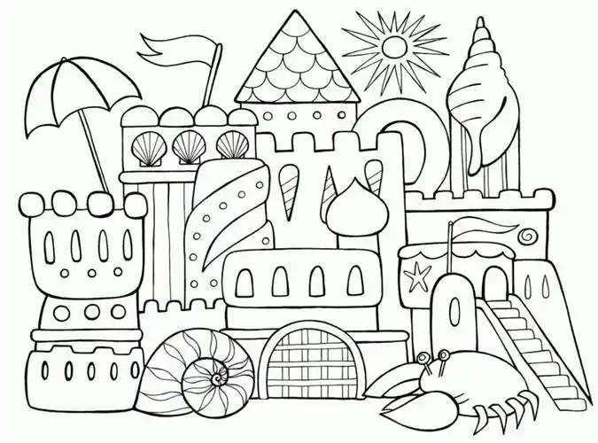 圣诞老人的城堡简笔画