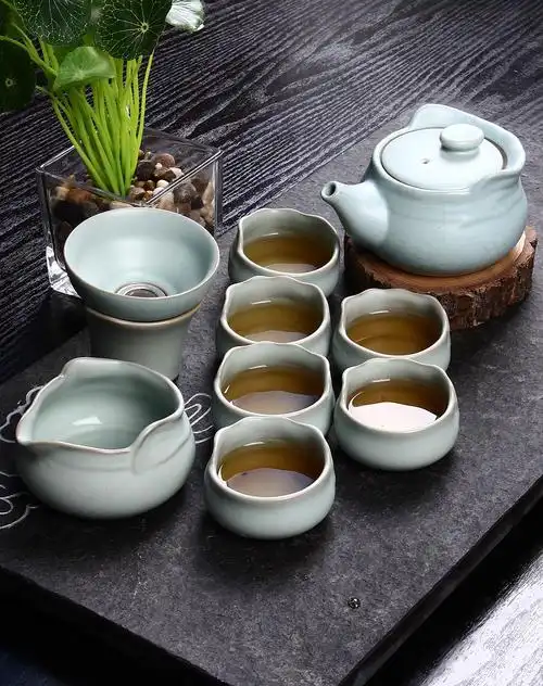 > 天青汝窑茶具套装秋风款