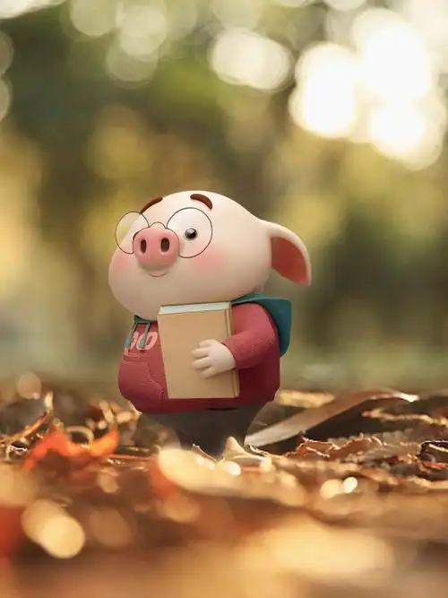 猪小屁壁纸你以为他无忧无虑但他也会难过