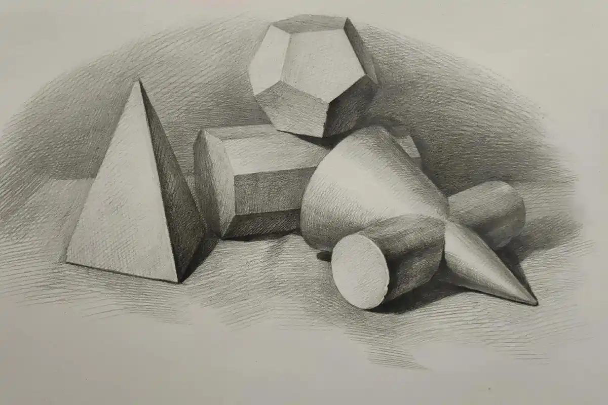 抖音图文来了 零基础学几何体#素描 #素描静物 #素描基础 - 兑趑