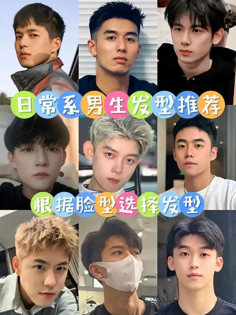 日常系帅哥发型推荐/根据脸型选择发型|夏季清爽必备发型推荐! - 抖音
