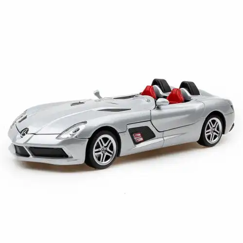 奔驰slr敞篷合金小汽车模型仿真金属开门声音儿童玩具车跑车摆件