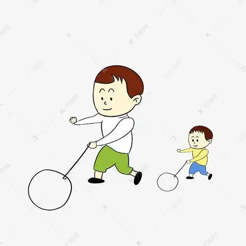 儿时游戏滚铁环