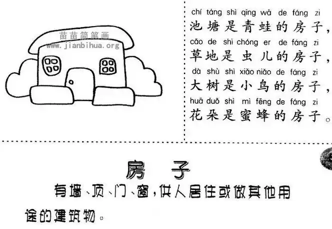 青蛙房子简笔画