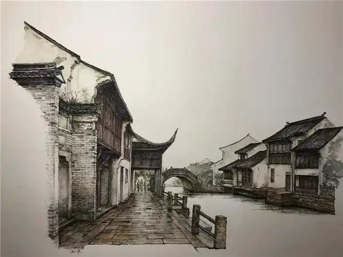 "山塘河游船水上游山塘,像欣赏一幅缓缓展开的画卷,从小桥流水枕河