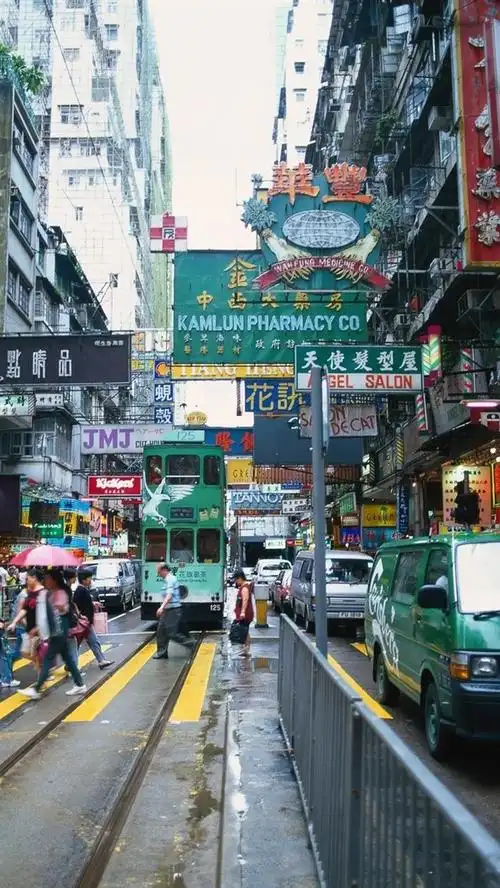 iphone 壁纸 香港,城市街道,道路,汽车,人,商店