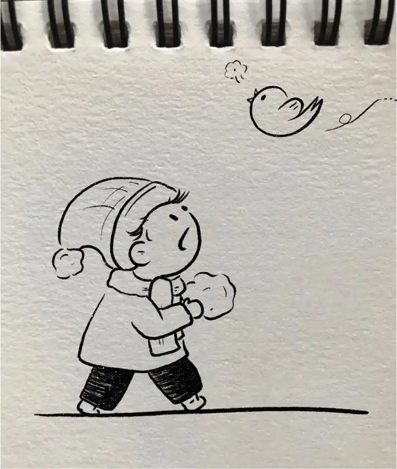 简笔画 ——下雪了 堆雪人7015 我已经很久没有看到大雪了 怀念踩