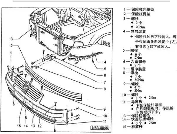 帕萨特领驭前保险杠能拆开换吗?
