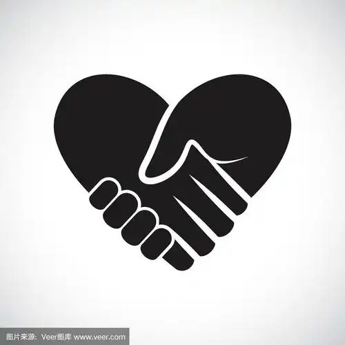 图标的心握手