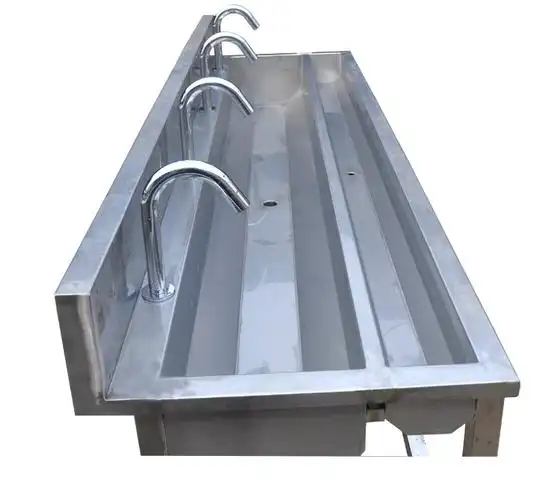 厂洗手消毒池不锈钢脚踏式消毒洗手池槽厂洗手槽消毒水池单人位201