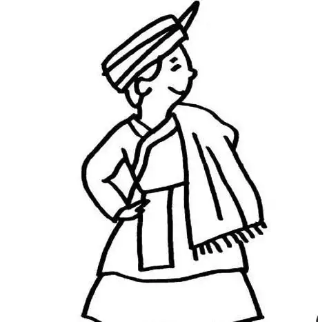 少数民族简笔画人物儿童少数民族人物简笔画