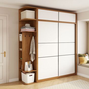 【咨询】木月 衣柜推拉门简约现代卧室家用大衣柜收纳衣橱 1.