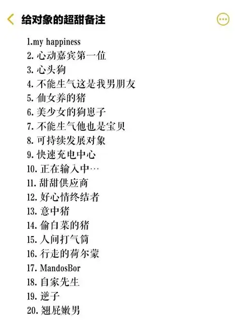 给对象的备注  #备注  #情侣备注  #男朋友备注  #给女朋友的备注