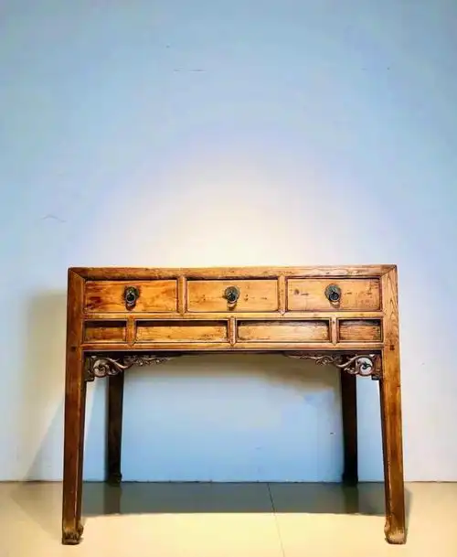 清代原木色书桌榆木边框柏木芯2xxx