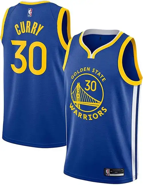stephen curry golden state warriors #30 蓝色青年图标版摇摆人球衣