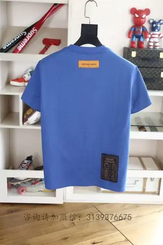 lv路易威登蓝色纯棉纯色短袖insideoutt恤1a5cq0