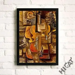 抽象大提琴名画有框画 客厅书房餐厅实木 咖啡厅酒吧酒店装饰 span