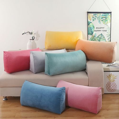 沙发靠垫套护腰靠枕套纯色单人双人三人贵妃三角靠背抱枕套定制