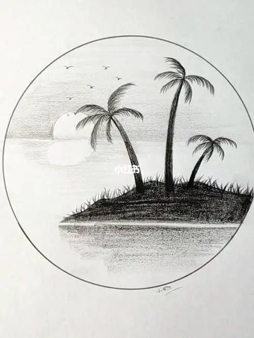 这么美得音乐,搭配这幅画让你想起了谁#零基础学画画  #素描风景