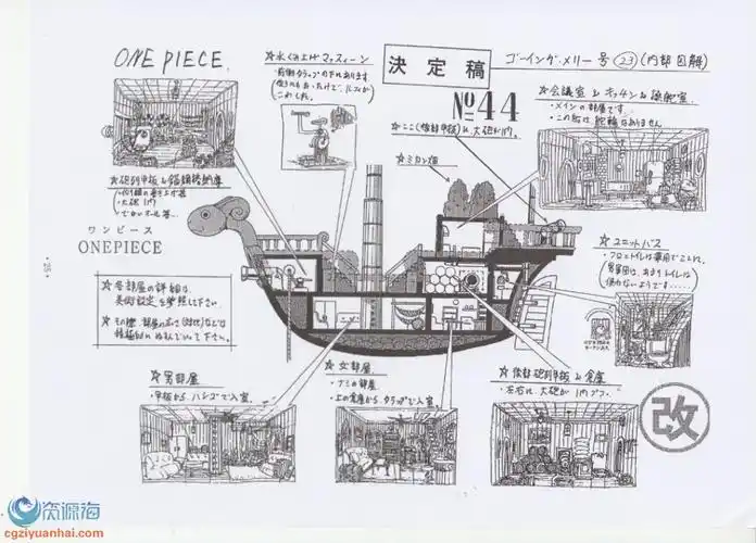 海贼王永远的黄金梅丽号手稿29p