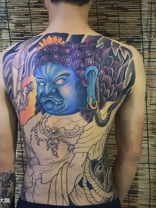 不动明王_纹身图案手稿图片_郑州纹画王斌的纹身作品集