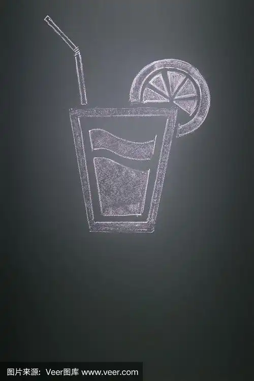 在黑板上的饮料插图
