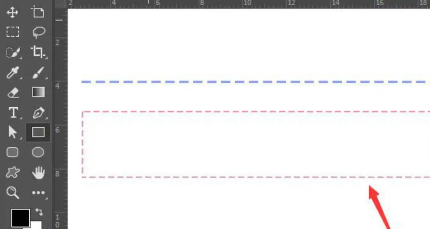 ps学习# ps怎么画虚线 ps绘制虚线的方法如下:  1.