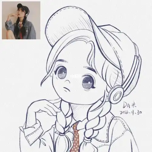 卡通人物  #速写人物  #卡通头像