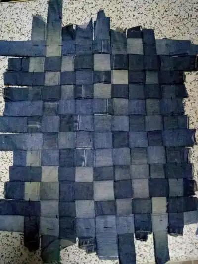 废物利用之牛仔裤做复古风地垫