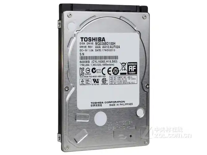 【高清图】 东芝(toshiba)1tb 5400转 64m(mq02abd100h)硬盘外观 图3