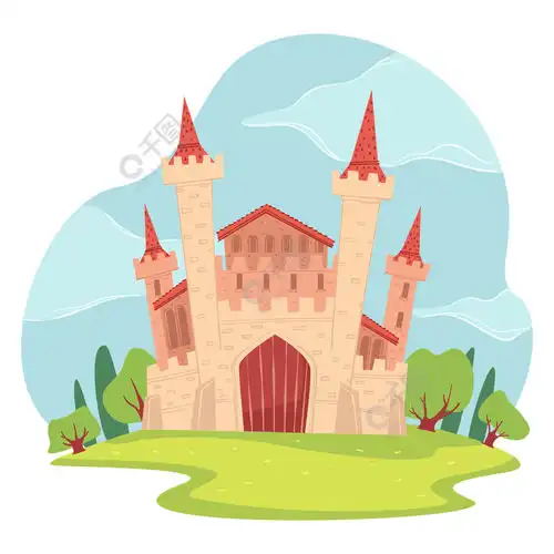 中世纪建筑和仙境城堡幻想或童话结构旧国家的观光或遗产王子和公主的