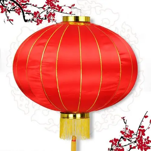 春节元旦新年灯笼绸布红灯笼户外过年装饰无字灯笼挂饰结婚灯笼-tmall