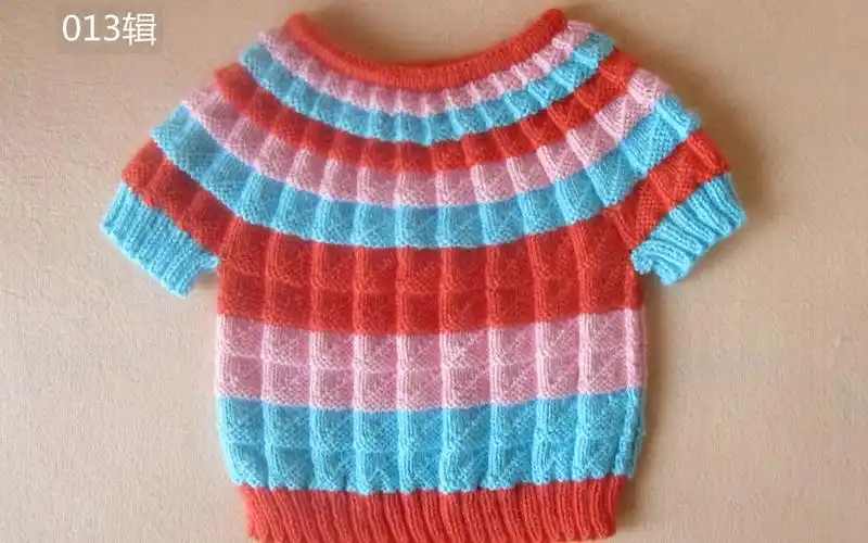 火火家手工013辑三色叠层毛衣编织视频教程