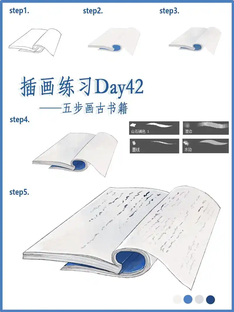 【书籍画法】 1.线稿:绘制出书籍线稿形 - 抖音