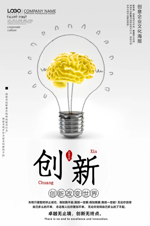 创新企业文化创意海报