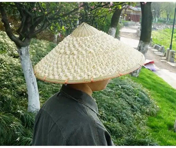 斗笠手编傣族帽子舞蹈道具盆帽雨冒头戴防雨帽子