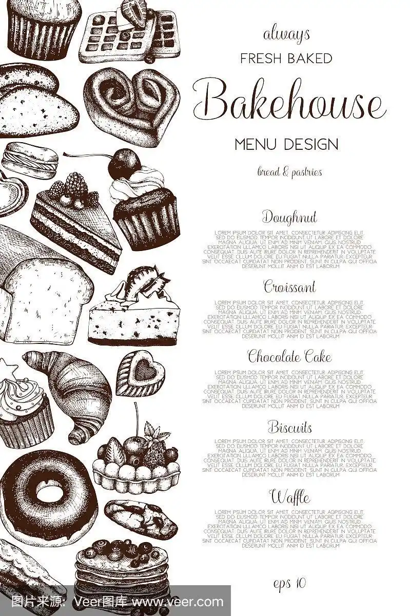 面包店菜单设计