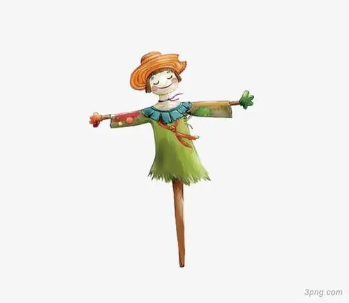 稻草人png素材透明免抠图片-动植人物