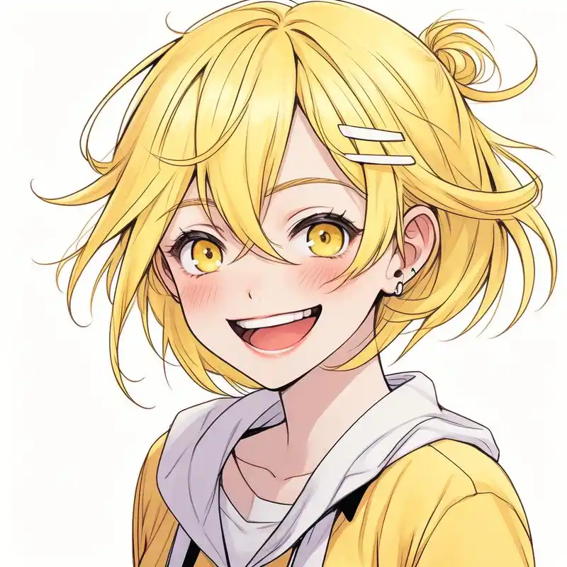 超级酷炫的动漫风格黄头发头像来啦!