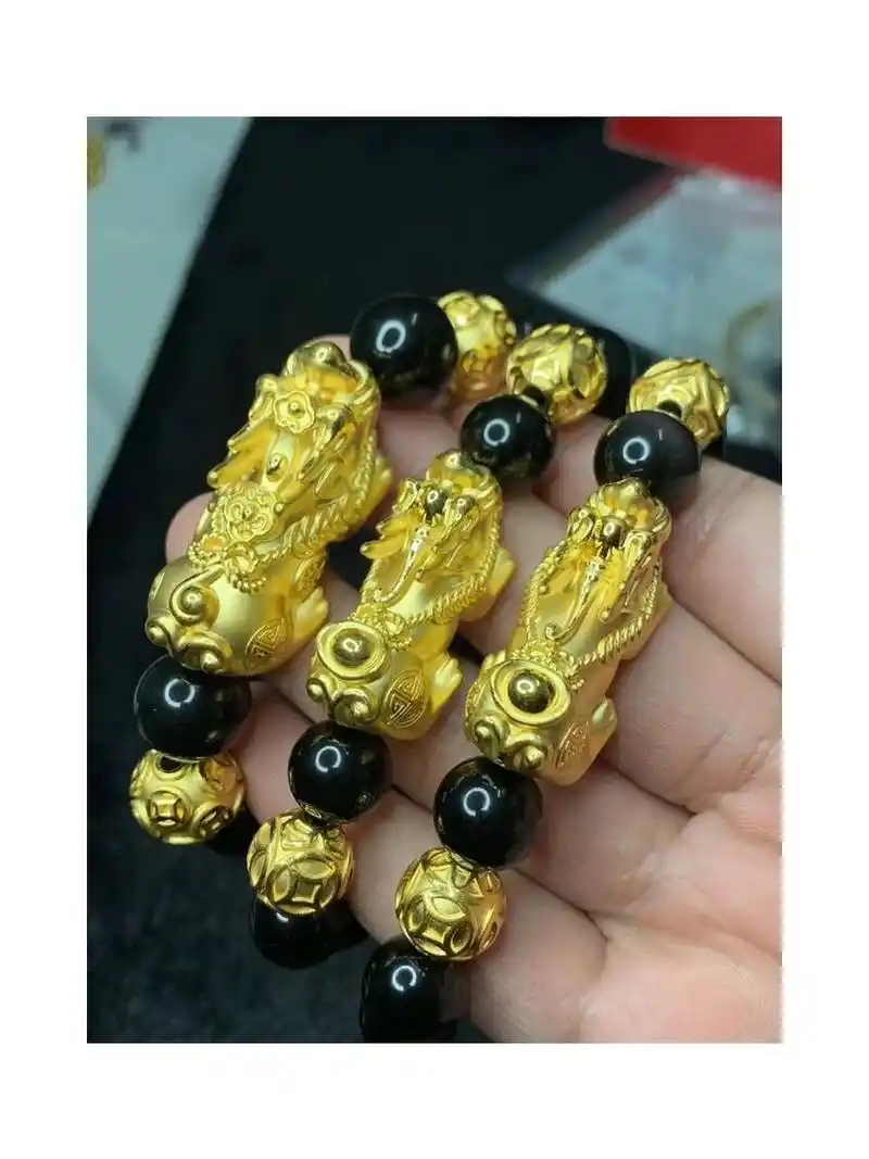 硬金貔貅手串出货实拍细节图克重10和6.56215 7615