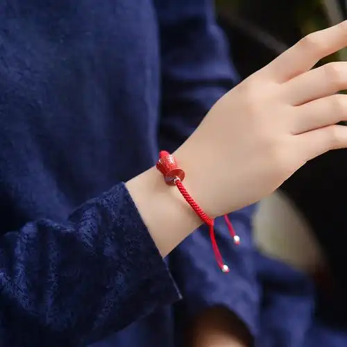 心经朱砂月老迎禄手绳婚姻牵红线姻缘手链女爱情桃花红绳表白礼物