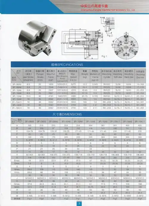 国产三爪中实液压卡盘