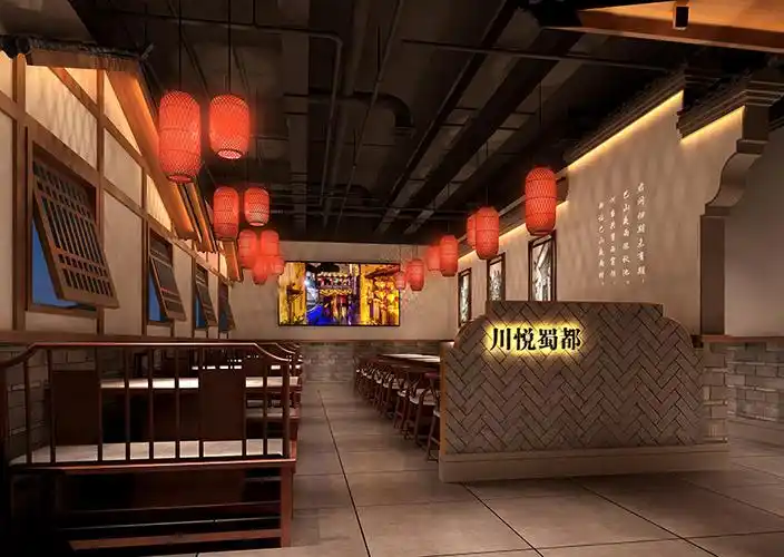 济南做巴蜀风味国潮川菜馆餐饮设计装修找哪家_山东舜禾装饰-站酷