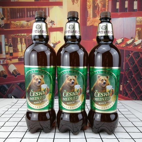 啤酒1350毫升6桶俄罗斯进口捷克熊鲜浓郁生啤未过啤酒