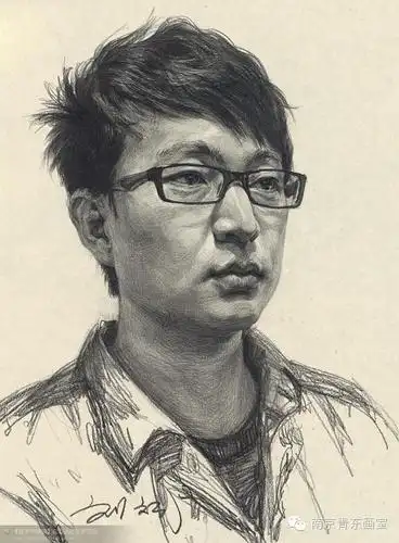 四分之三角度/侧面人物头像素描集锦